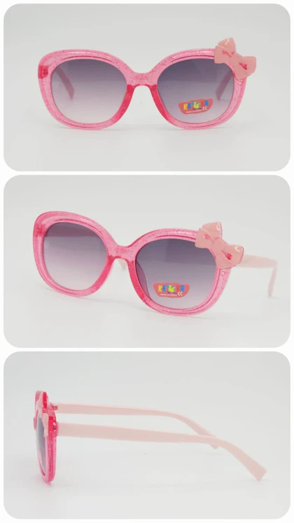 عینک آفتابی بچگانه پاپیون دار با شیشه‌های ضد اشعه UV