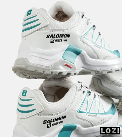 کفش کتانی مردانه و زنانه سفید آبی Salomon Lab V.03 مدل 7214