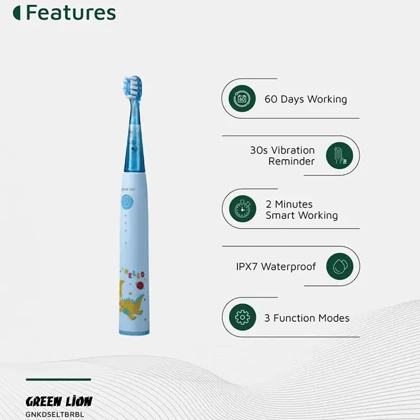 مسواک برقی کودک گرین‌لاین Green Lion GNKDSELTBR