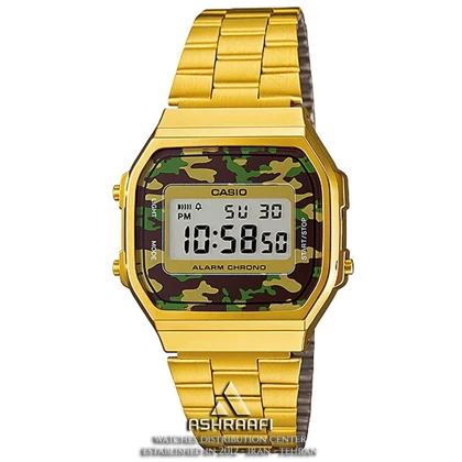 ساعت کاسیو نوستالژی صفحه ارتشی Casio A168WEGC-3DF