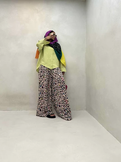 شومیز نوار دار پاستیلی