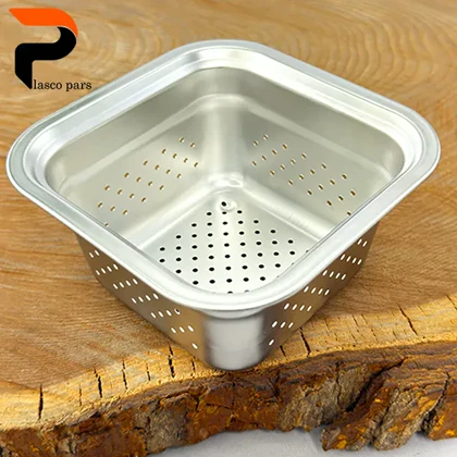 تفاله گیر سینک استیل مربع