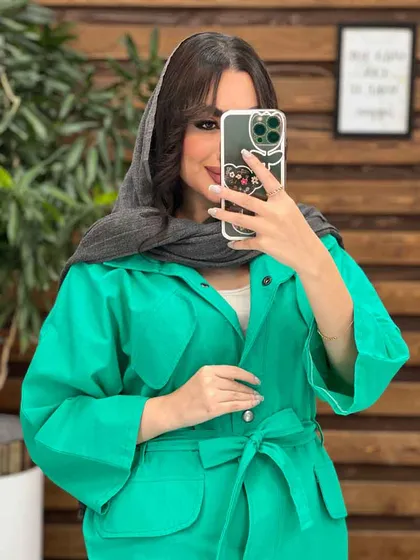 مانتو لینن چهار جیب نما