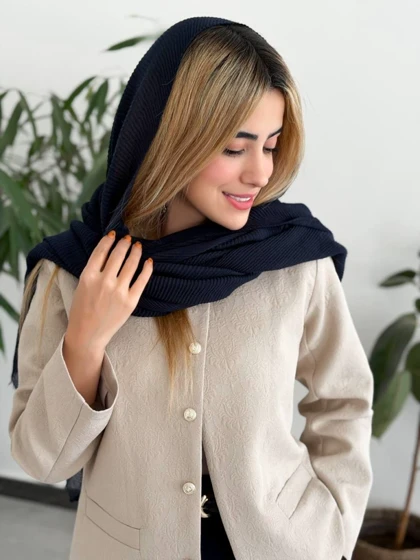 کت ژاکارد کرمی پاییزه زنانه کد VALTON