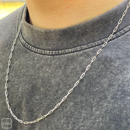 گردنبند نقره مردانه آجری کد 0251236