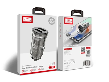 شارژر فندکی فست شارژ ماشین 15 وات ارلدام ES-CC24