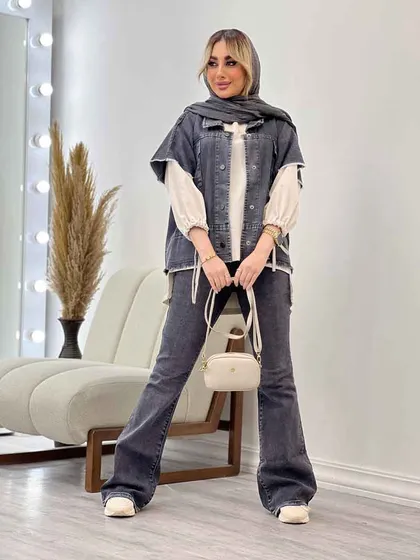 جین دو تکه دو جیب