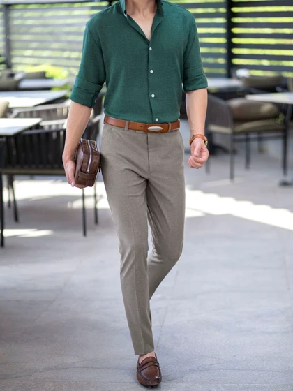 پیراهن شانتون سبز کد sh244