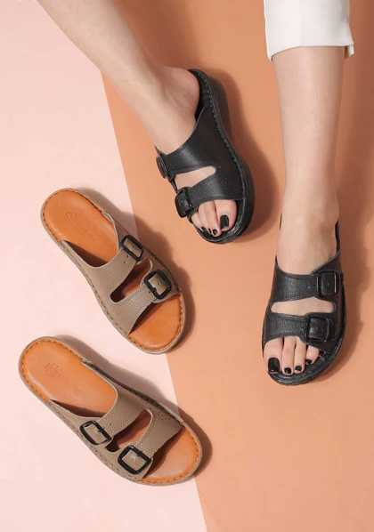 کفش صندل زنانه چرم واکر