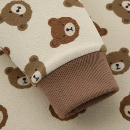 ست سویشرت آستین بلند و شلوار پسرانه مدل خرس کوچولو PJ1386