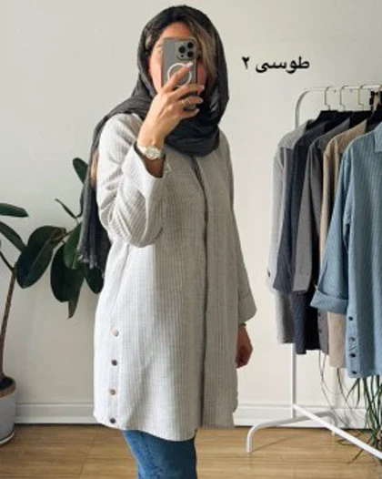 مانتو لینن بغل دگمه 2