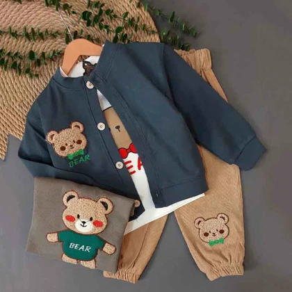 سه تیکه تدی ژاکتدار ست خواهر برادری