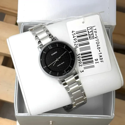 ساعت مچی زنانه کاسیو Casio مدل LTP-VT04D-1ADF صفحه مشکی