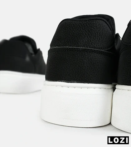 کفش کژوال مردانه چرمی مشکی سفید ZARA مدل 7372
