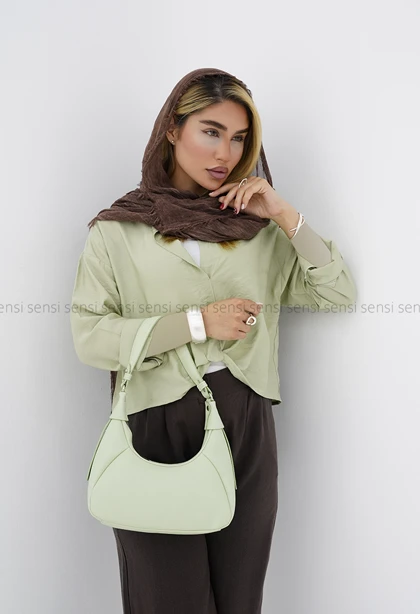 شومیز زنانه دوتیکه جلو پیچ کد1006291