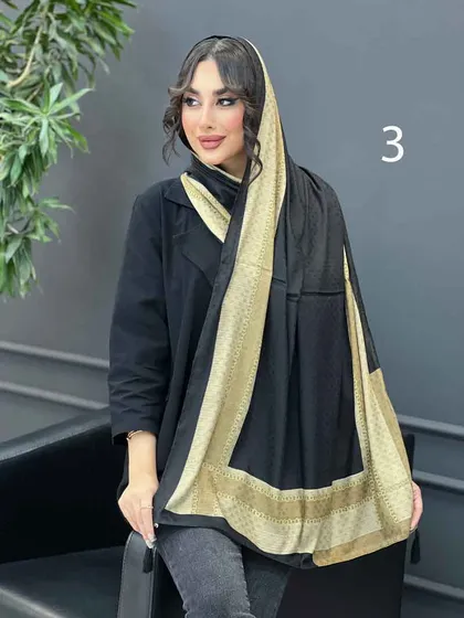 شال نخی طرح دار