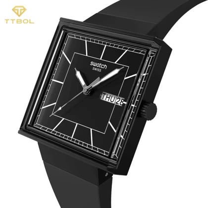 ساعت مچی سواچ SWATCH WHAT IF BLACKAGAIN SO34B701