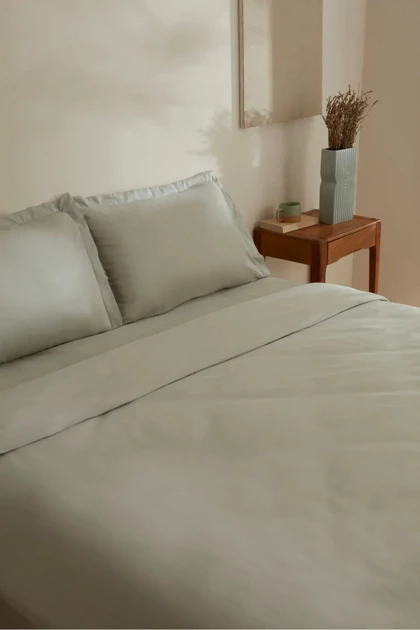 سرویس روتختی دو نفره Karaca Home مدل Jemma ساتن پنبه‌ای - سبز