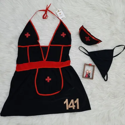 کاستوم پرستاری سه تکه سایز بزرگ Delwin کد 141