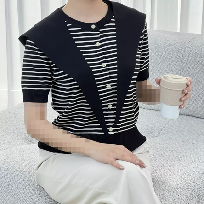 بافت راه راه کلاه دار 1007875