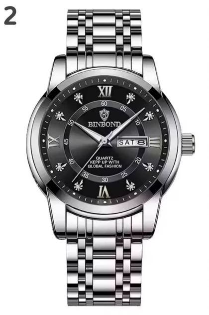 ساعت مچی مردانه قاب استیل بین باند.BIN BOND، ساعت ضداب مردانه بین باند