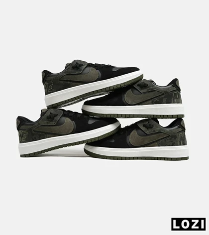 کفش مردانه و زنانه مشکی یشمی NIKE AIR JORDAN مدل 5514