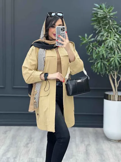 مانتو لینن کمرگت بغل سه دکمه