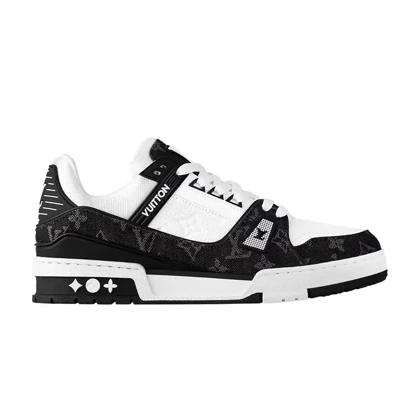 کتانی لویی ویتون ترینر مشکی سفید Louis Vuitton Trainer Black White