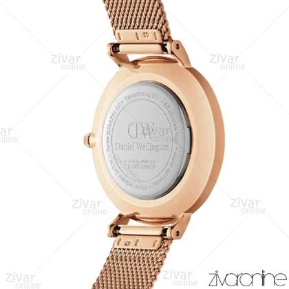 ساعت دنیل ولینگتون زنانه تمام رزگلد بند حصیری مدیوم 103910