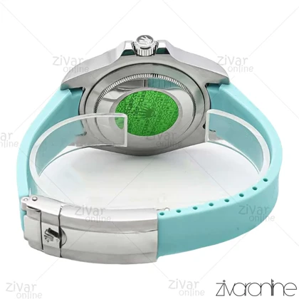 ساعت رولکس اکسپلور 2 مردانه قاب سیلور بند رابر آبی تیفانی 106604