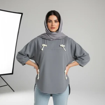 بلوز آستین کوتاه زنانه AM264