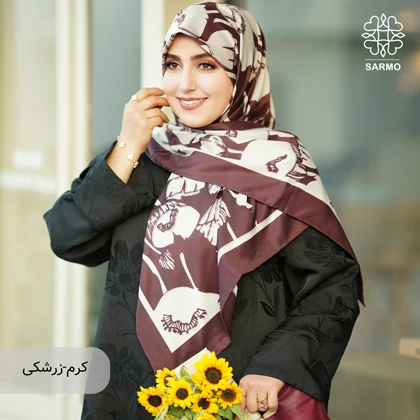روسری ابریشم توییل گلباران