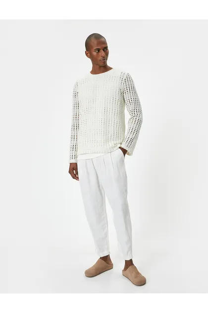 ژاکت روباز با یقه آستین بلند 4SAM70148MK