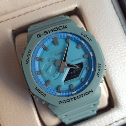 ساعت مچی جیشاک 2100 آبی مه آلود بند رابر