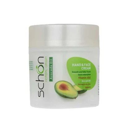 کرم دست و صورت شون مدل آووکادو تیوپی و کاسه‌ای Schon