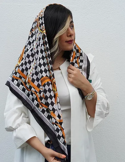 روسری ساتن ابریشم مکزیکو