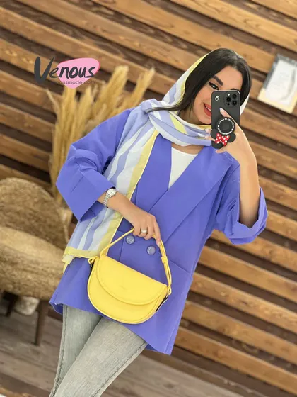 مانتو یقه پهن دو دکمه
