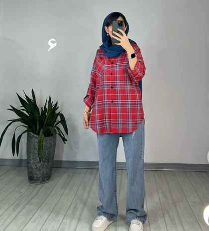 مانتو چهارخونه ویدا