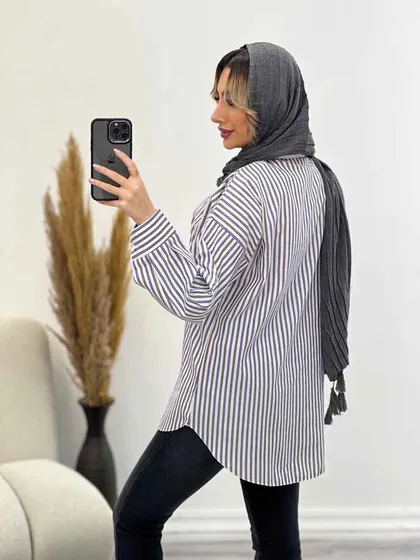 مانتو شومیزی راه راه
