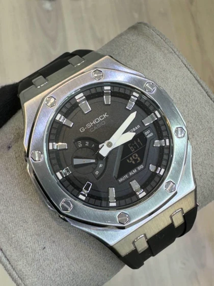 ساعت جی شاک2100صفحه نقره ای
