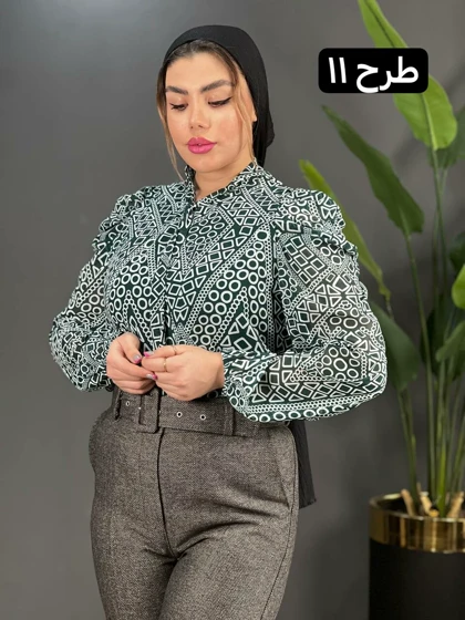 شومیز آستین پف کد 1643
