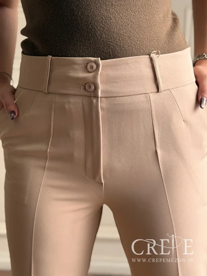 شلوار پاکتی کرپ باربی قد 92