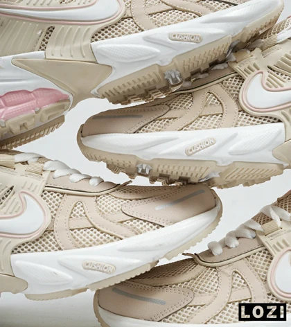 کفش کتانی زنانه کرم صورتی Nike cushlon مدل 5190