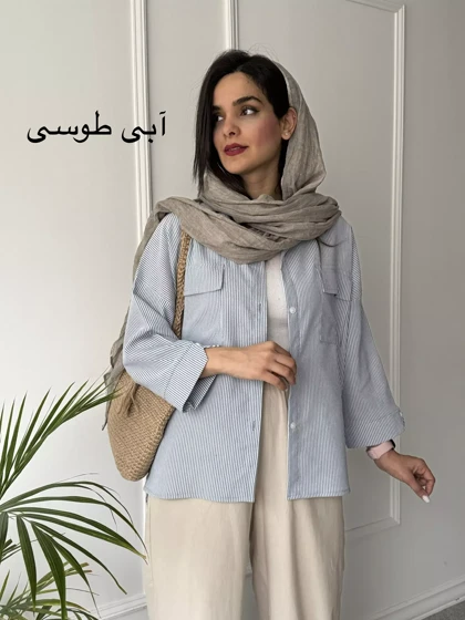 مانتو راه راه رز