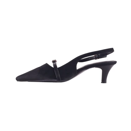 کفش پاشنه کوتاه ولنتینو تک سگک_مشکی کد 6411