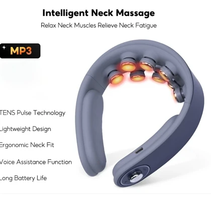 ماساژور گردن هوشمند شیائومی بومیدی مدل Bomidi MP3 با پالس دوگانه EMS/TENS، ویبره و کمپرس گرم