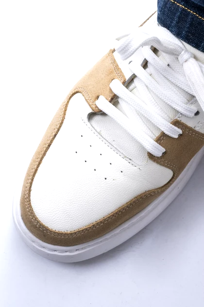 کفش چرم و اشبالت طبیعی دو رنگ مردانه