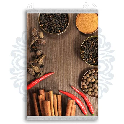 فرشینه از جنس پارچه هازان مخمل ترک طرح آشپزخانه برند دفه کد DK 57