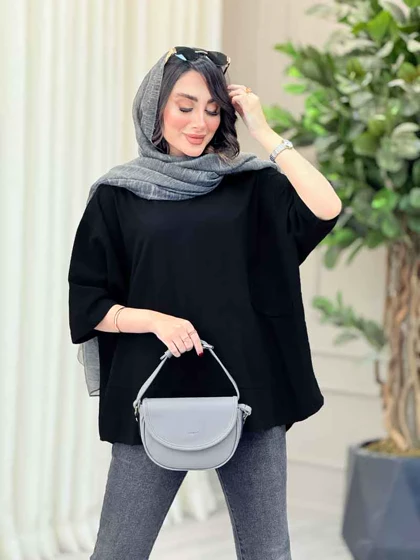 مانتو پانچ برش‌دار جیب نما