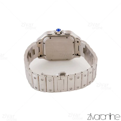 ساعت کارتیر مردانه مدل سانتوس نقره ای صفحه سبز 104992